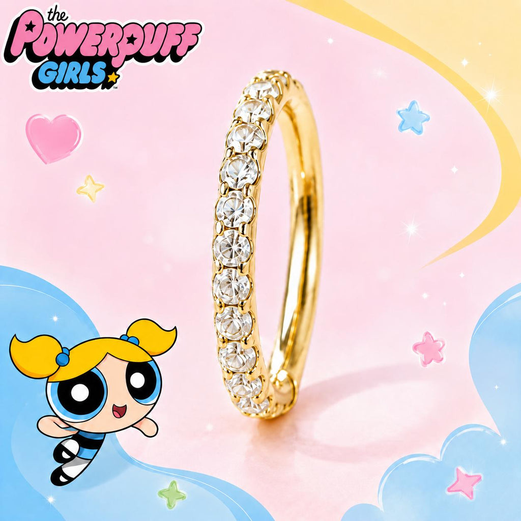 Crystal Pavé Clicker Ring detail 4