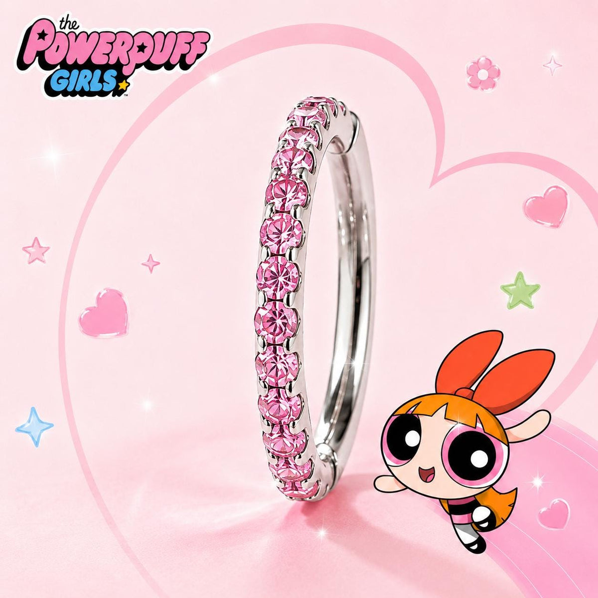 Crystal Pavé Clicker Ring detail 5