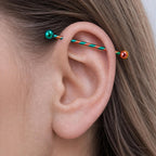 Spiral Gradient Industrial Barbell detail 3