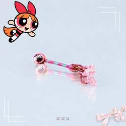 Spike & Star Cartilage Barbell detail 5