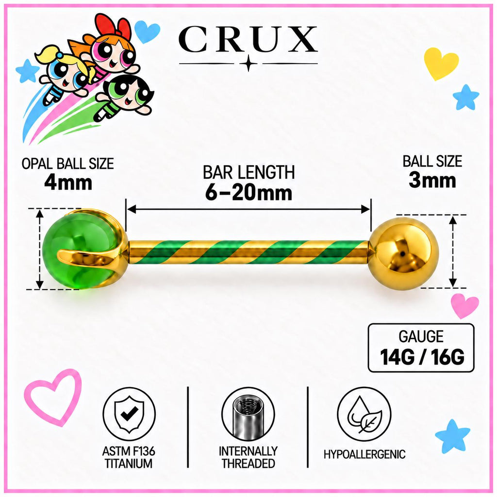 Opal Tongue Barbell detail 6