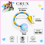 Opal Ball Horseshoe Ring detail 6