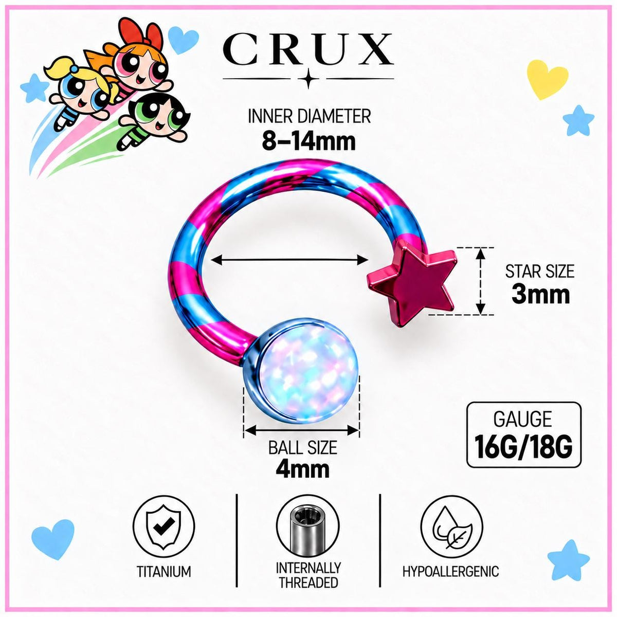Star & Opal Horseshoe Ring detail 7
