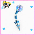 Orb & Spike Eyebrow Ring detail 2