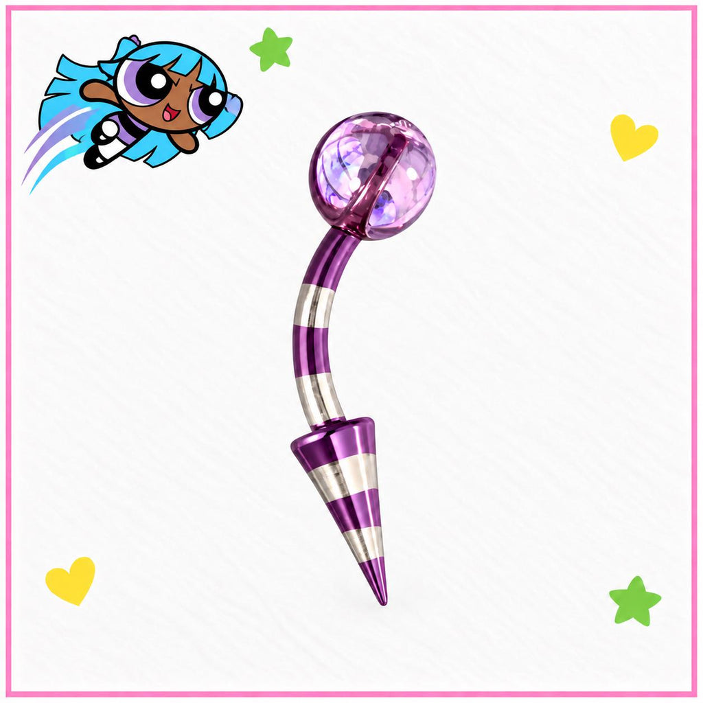 Orb & Spike Eyebrow Ring detail 3