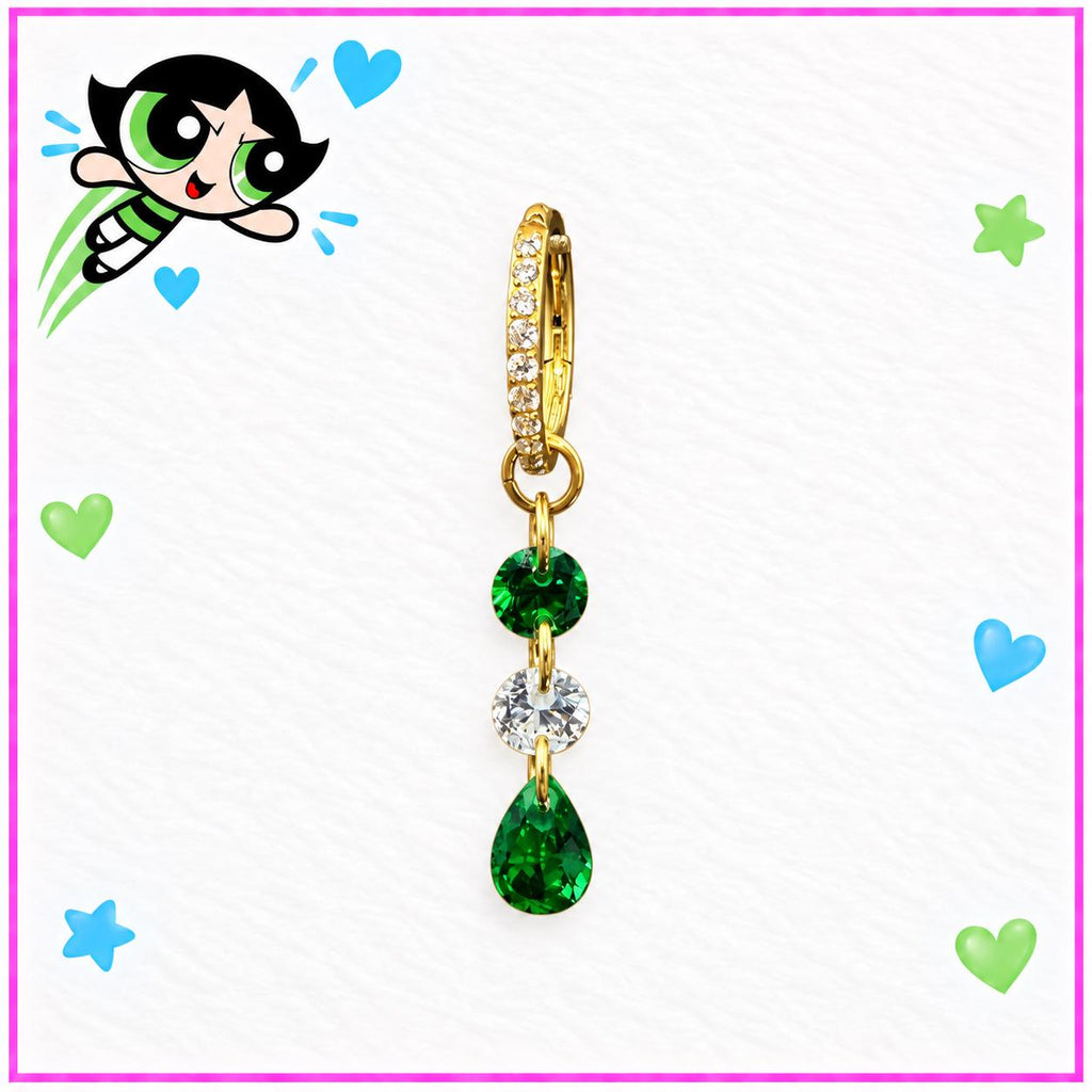 Crystal Dangle Clicker Ring detail 5
