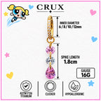 Crystal Dangle Clicker Ring detail 6