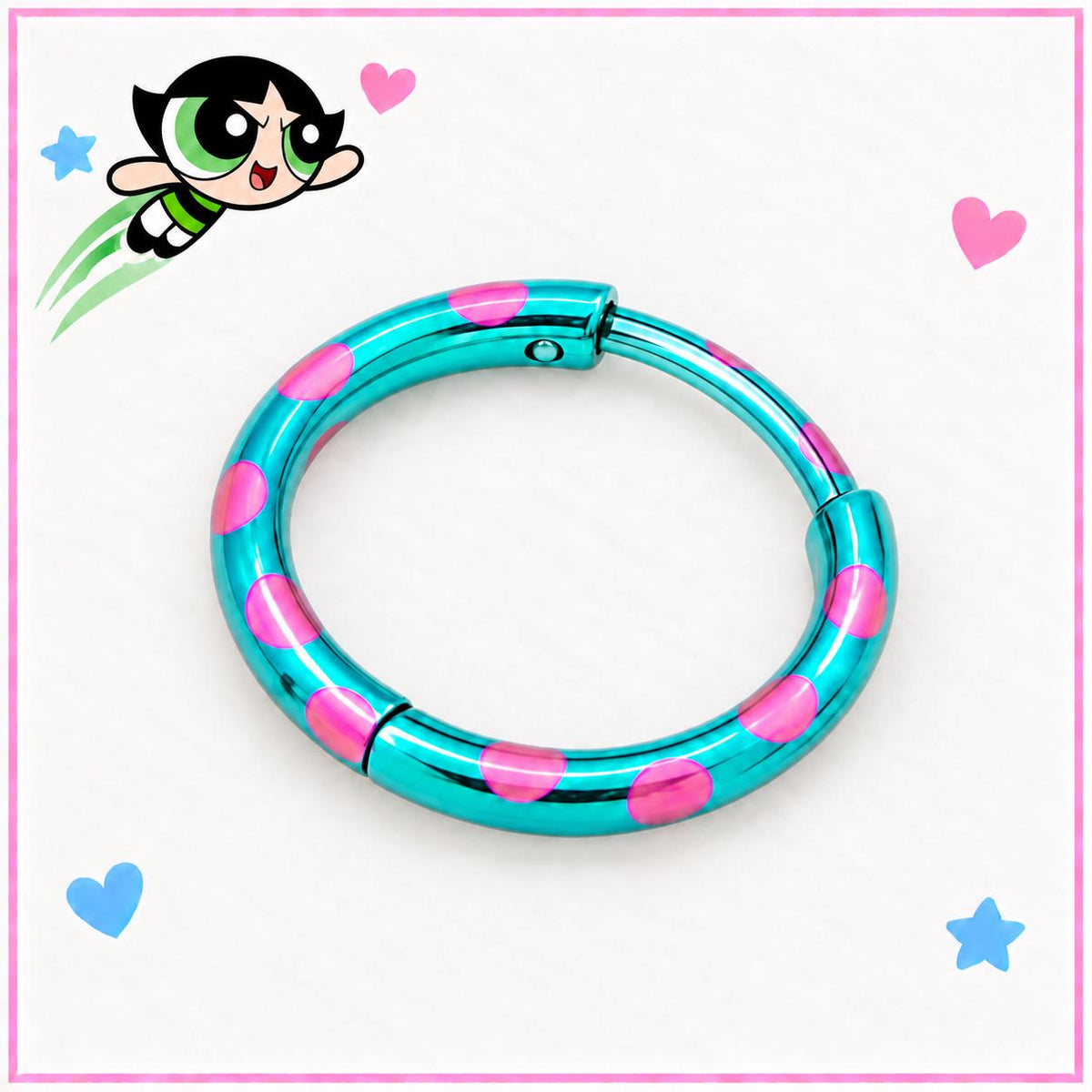 Multicolor Dot Clicker Ring detail 5