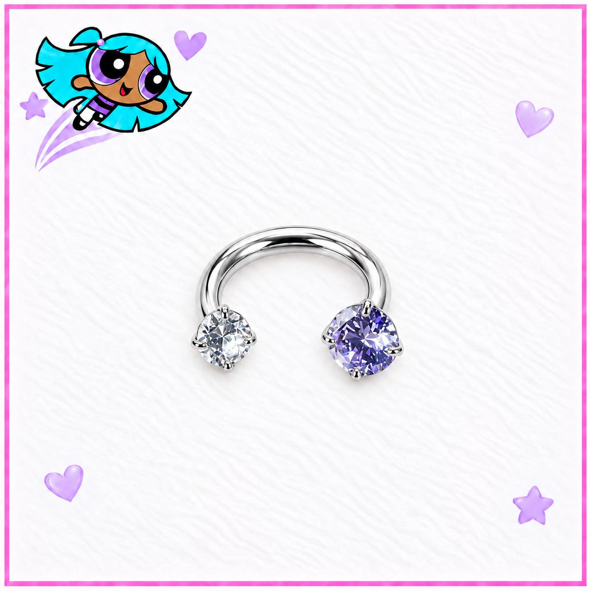 Gem Horseshoe Ring detail 2
