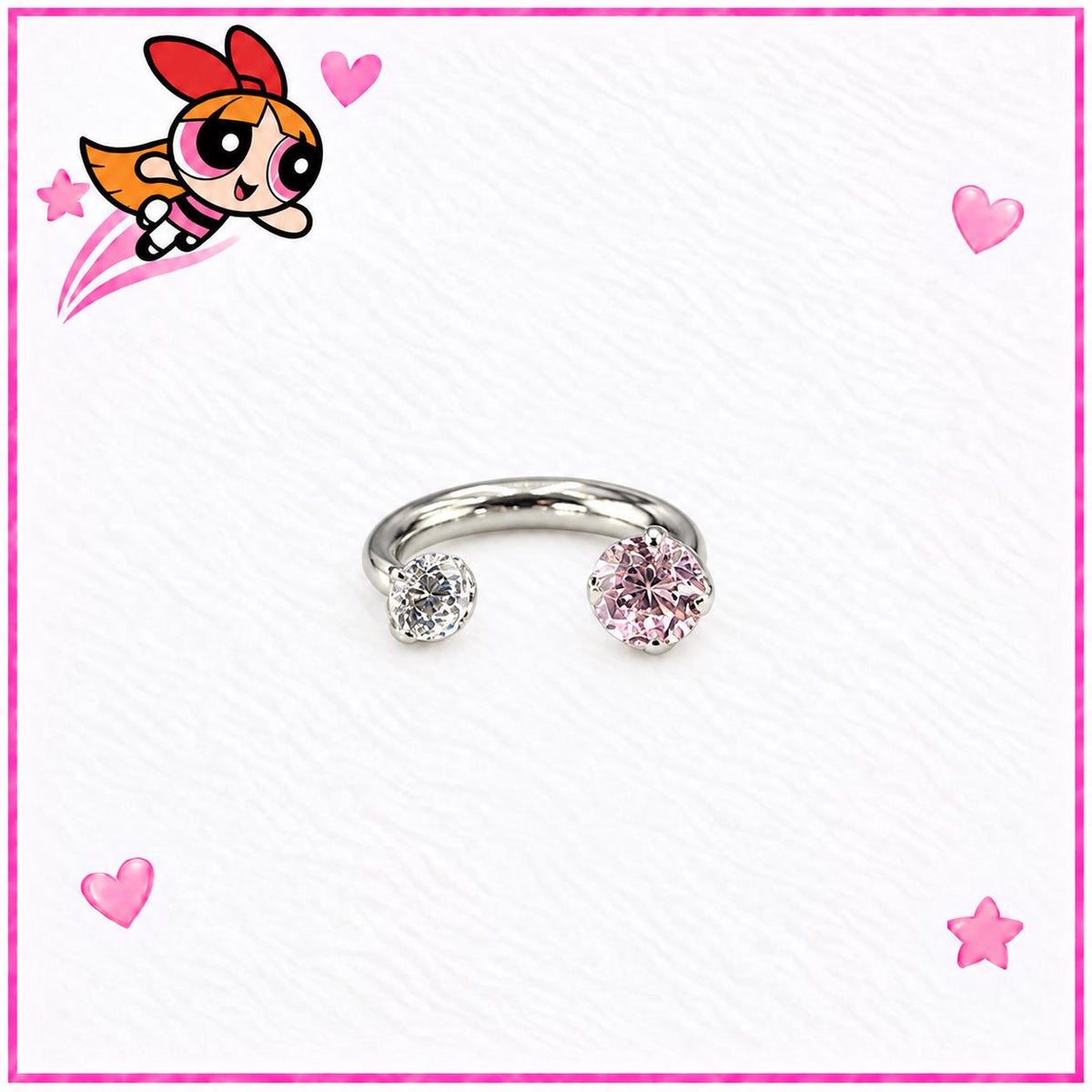 Gem Horseshoe Ring detail 5