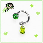 Buttercup Green Gem Piercing Set detail 5