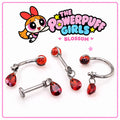 Blossom Red Gem Piercing Set