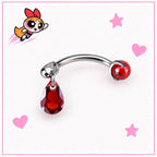 Blossom Red Gem Piercing Set detail 2