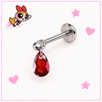 Blossom Red Gem Piercing Set detail 4