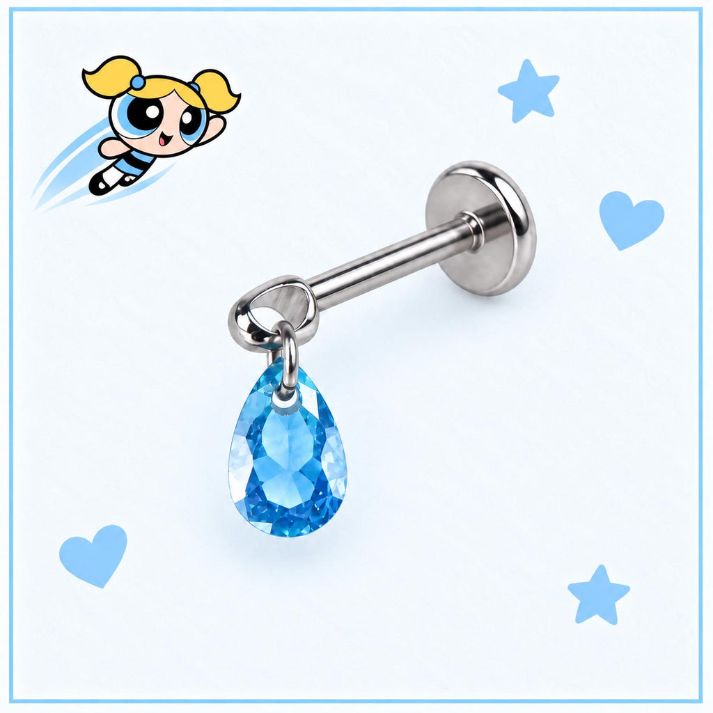 Bubbles Blue Gem Piercing Set detail 4