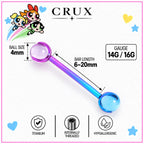 Rainbow CZ Tongue Ring detail 8
