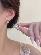 Puces d'oreilles pendantes fines en forme de nœud, calibre 20G 