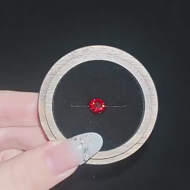 ETSY 4553754524 | VIDEO 2 | Red Moissanite Flat Back Stud