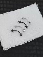 Basic Spike Augenbrauen-Barbell aus Edelstahl mit Außengewinde und Spike-Außengewinde 