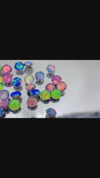 Titanium Jelly Opal Wave-Edge Piercing Top
