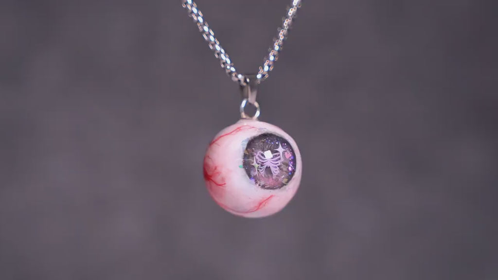 Œil de Cthulhu - Collier à double pupille sanglante