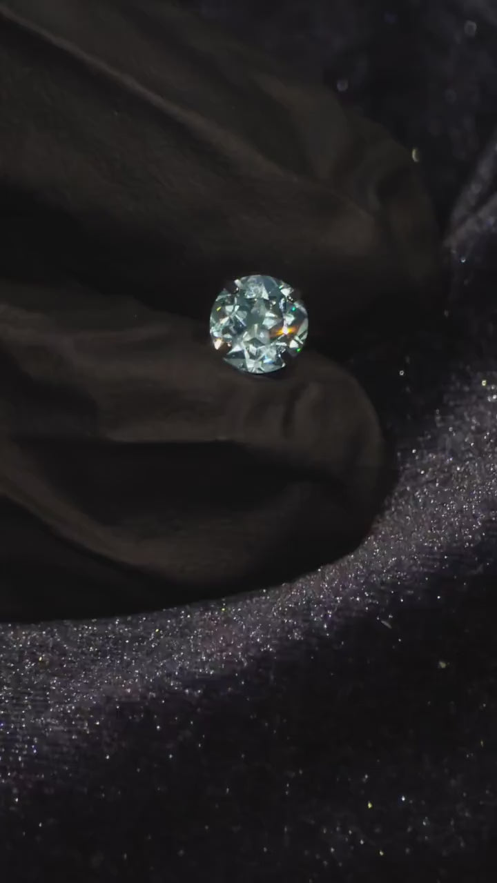 Emerald Green Moissanite Flat Back Stud