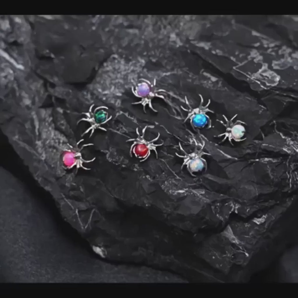 Opal Spider F136 Titanium flat-back jewelry video 01