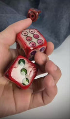 Handmade "Eye of Cthulhu" D6 Dice – Realistic Monster Eye Resin Die