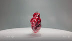 "Blood Ruby" Translucent Red Heart Necklace - Gummy Resin Pendant