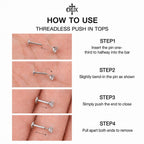 Threadless Labret Post threadless push-pin detail 8