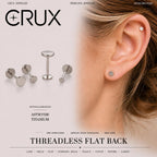 Minimal Disc threadless push-pin jewelry