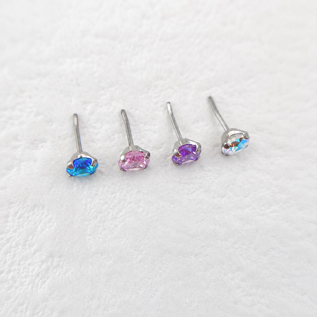 Spectrum Round CZ threadless push-pin detail 5