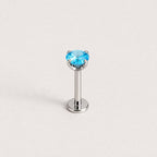Spectrum Round CZ Ocean Spark threadless push-pin jewelry