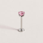 Spectrum Round CZ Blush Dream threadless push-pin jewelry
