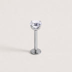 Spectrum Round CZ Crystal Frost threadless push-pin jewelry