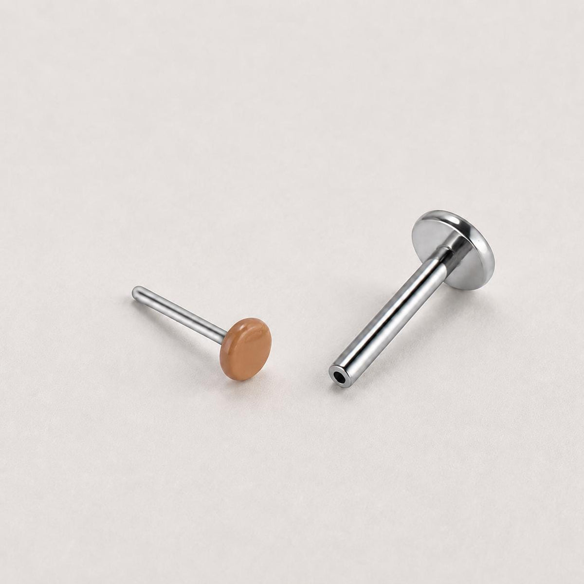 Skin-Tone Disc Toffee Glow threadless push-pin jewelry