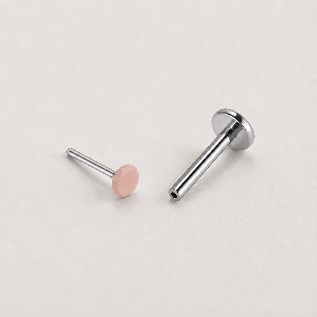 Skin-Tone Disc Dusty Petal threadless push-pin jewelry