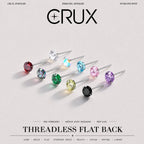 Spectrum Round CZ Top threadless push-pin jewelry