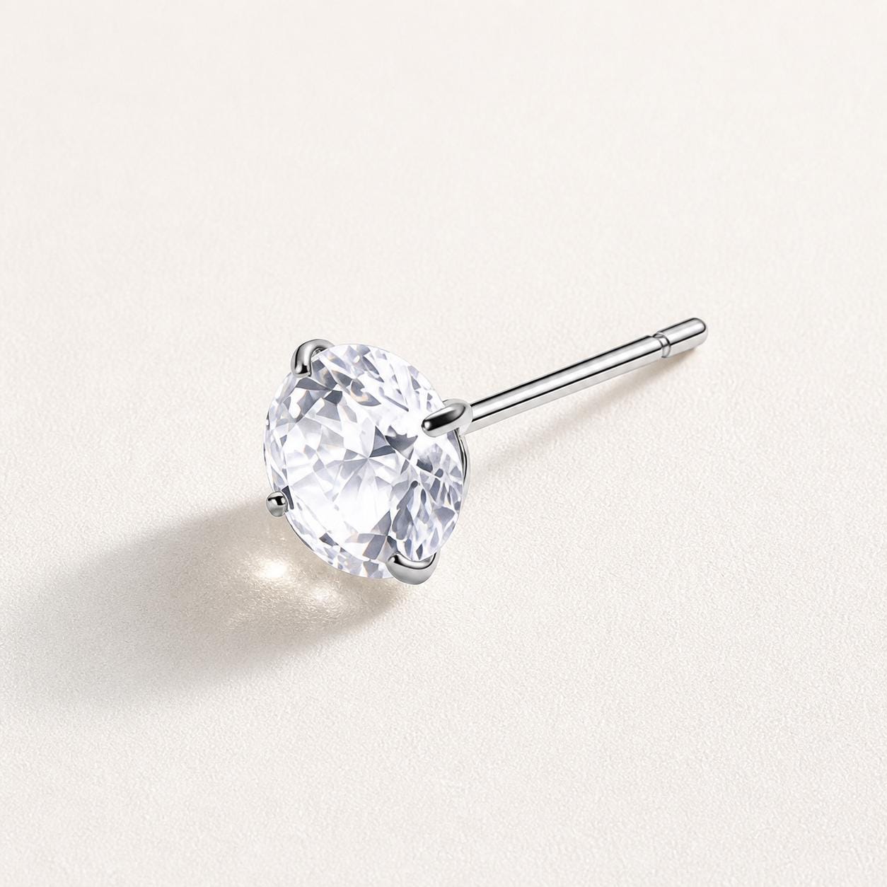 Spectrum Round CZ Top Arctic Star threadless push-pin jewelry