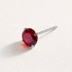Spectrum Round CZ Top Scarlet Ember threadless push-pin jewelry