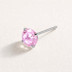 Spectrum Round CZ Top Pink Stardust threadless push-pin jewelry