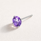 Spectrum Round CZ Top Violet Reverie threadless push-pin jewelry