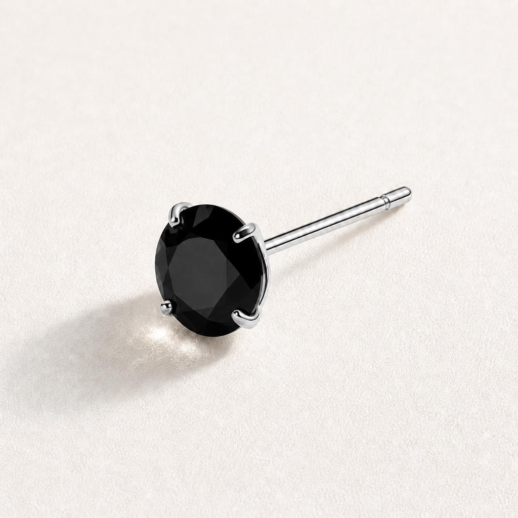 Spectrum Round CZ Top Midnight Eclipse threadless push-pin jewelry