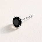 Spectrum Round CZ Top Midnight Eclipse threadless push-pin jewelry