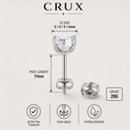 Spectrum Round CZ Top threadless push-pin detail 15