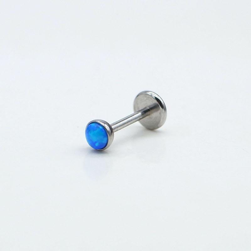 Iridescent Round Opal threadless push-pin detail 5
