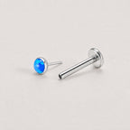 Iridescent Round Opal Electric Tide threadless push-pin jewelry