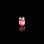 Prong-Set Round Opal threadless push-pin detail 3