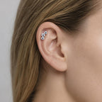 Triple Gem Cluster threadless push-pin detail 3
