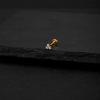 Three-Leaf Clover CZ threadless push-pin detail 5